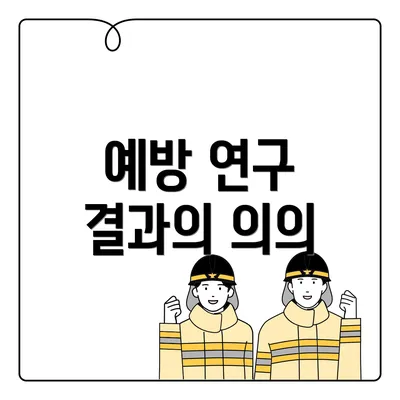 예방 연구 결과의 의의