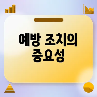 예방 조치의 중요성