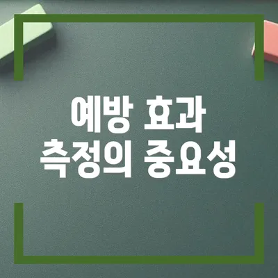 예방 효과 측정의 중요성