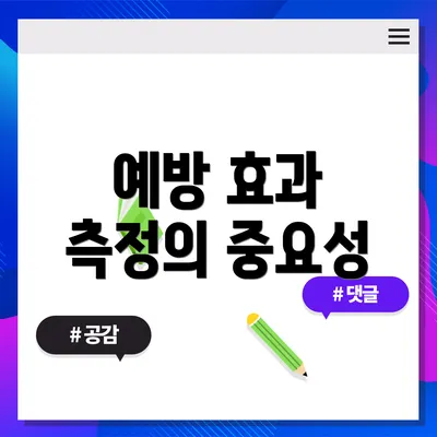 예방 효과 측정의 중요성