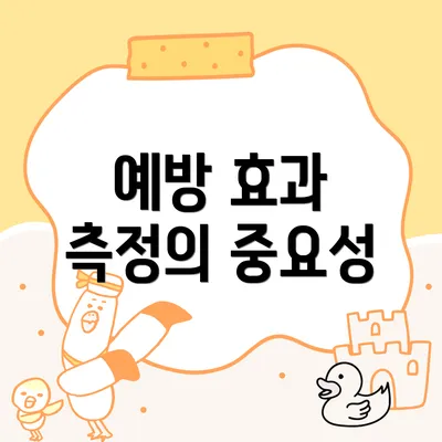 예방 효과 측정의 중요성