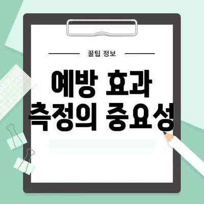 예방 효과 측정의 중요성