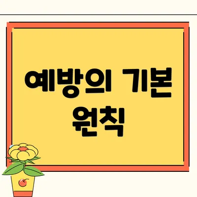예방의 기본 원칙