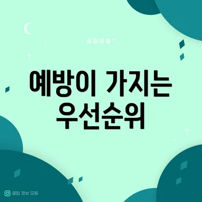 예방이 가지는 우선순위