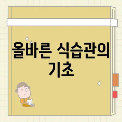 올바른 식습관의 기초