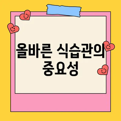 올바른 식습관의 중요성