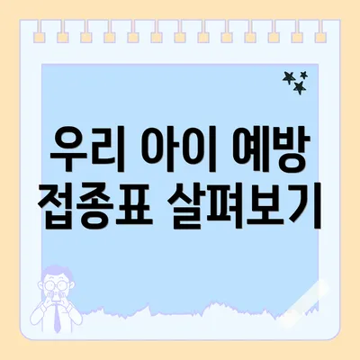우리 아이 예방 접종표 살펴보기