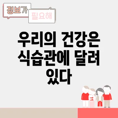 우리의 건강은 식습관에 달려 있다