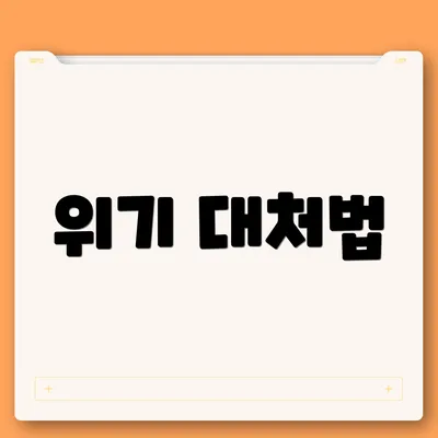 위기 대처법