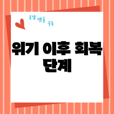 위기 이후 회복 단계