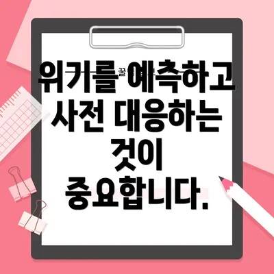 위기를 예측하고 사전 대응하는 것이 중요합니다.