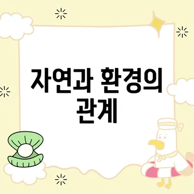 자연과 환경의 관계