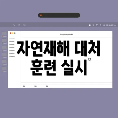 자연재해 대처 훈련 실시