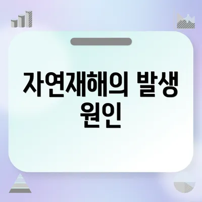 자연재해의 발생 원인