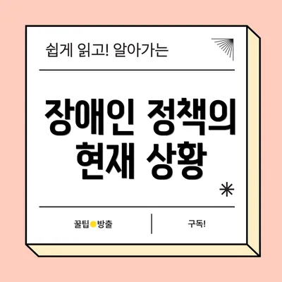 장애인 정책의 현재 상황