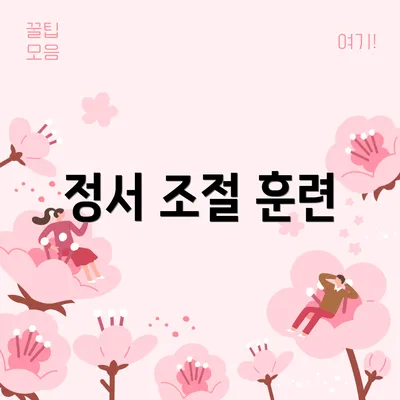 정서 조절 훈련