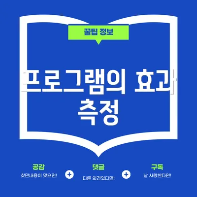 프로그램의 효과 측정