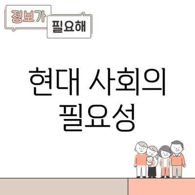현대 사회의 필요성