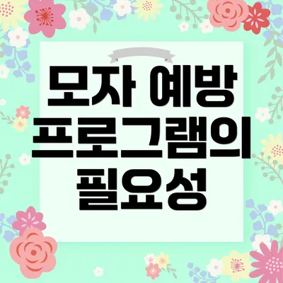 모자 예방 프로그램의 필요성