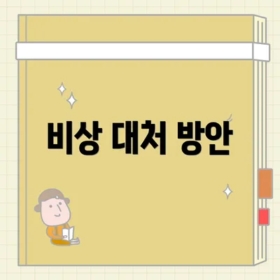 비상 대처 방안