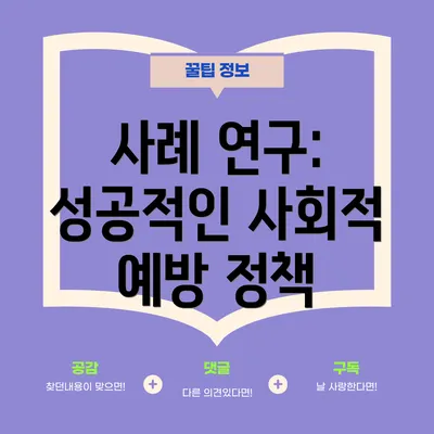 사례 연구: 성공적인 사회적 예방 정책