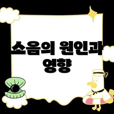 소음의 원인과 영향