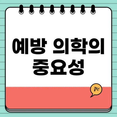 예방 의학의 중요성