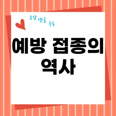 예방 접종의 역사