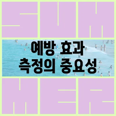 예방 효과 측정의 중요성