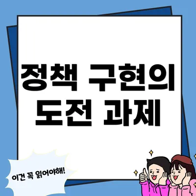 정책 구현의 도전 과제