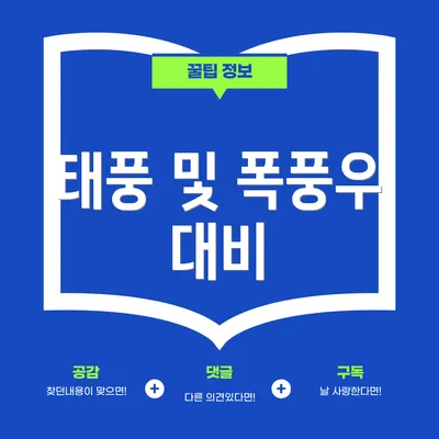 태풍 및 폭풍우 대비