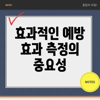 효과적인 예방 효과 측정의 중요성