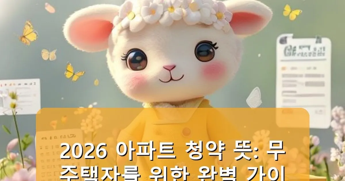 아파트 청약 뜻 - babyyang.kr 캐릭터