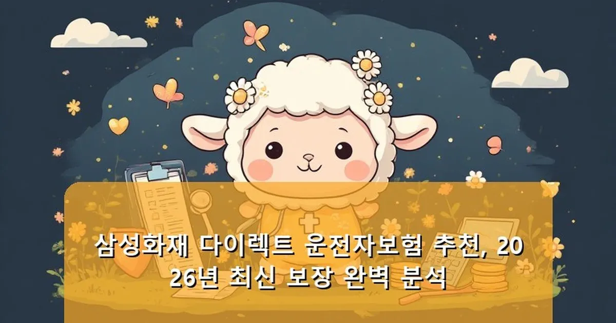 삼성화재 다이렉트 운전자보험 추천 - babyyang.kr 캐릭터