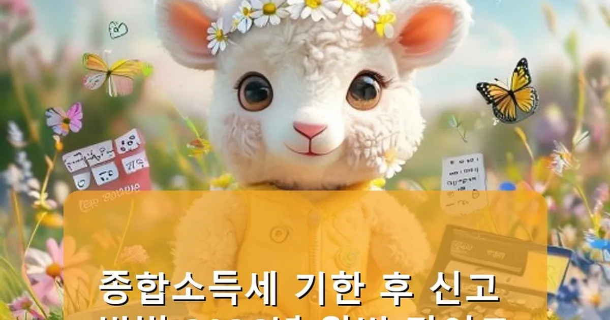 종합소득세 기한 후 신고 방법 - babyyang.kr 캐릭터